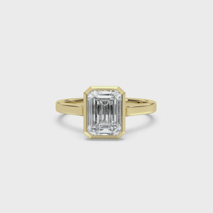 Cathedral Bezel Solitaire Diamond Ring