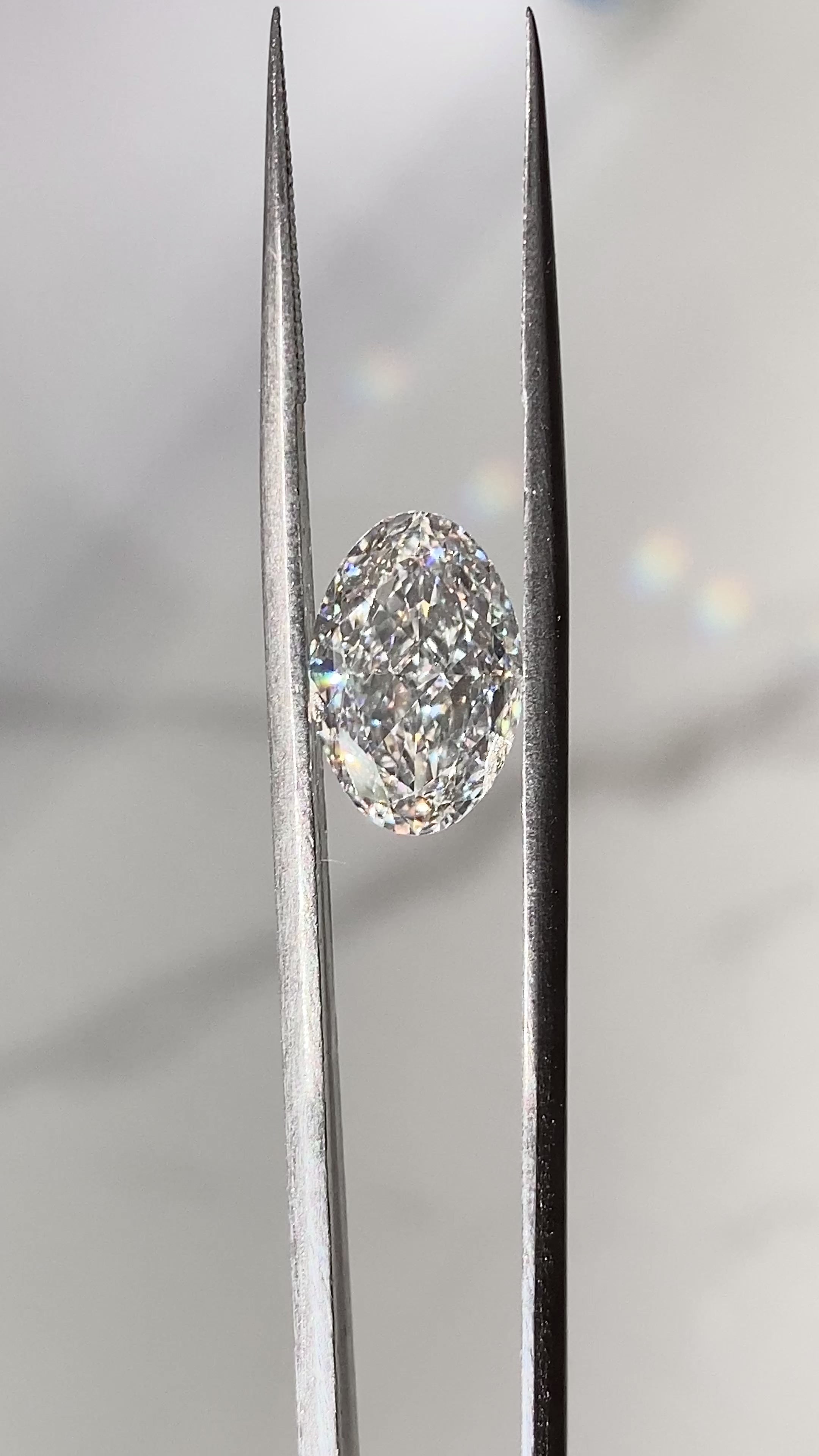 No Bowtie Oval Lab Diamond 3.02ct D VS1