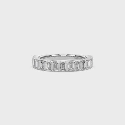 Signature Vertical Emerald Bezel Band
