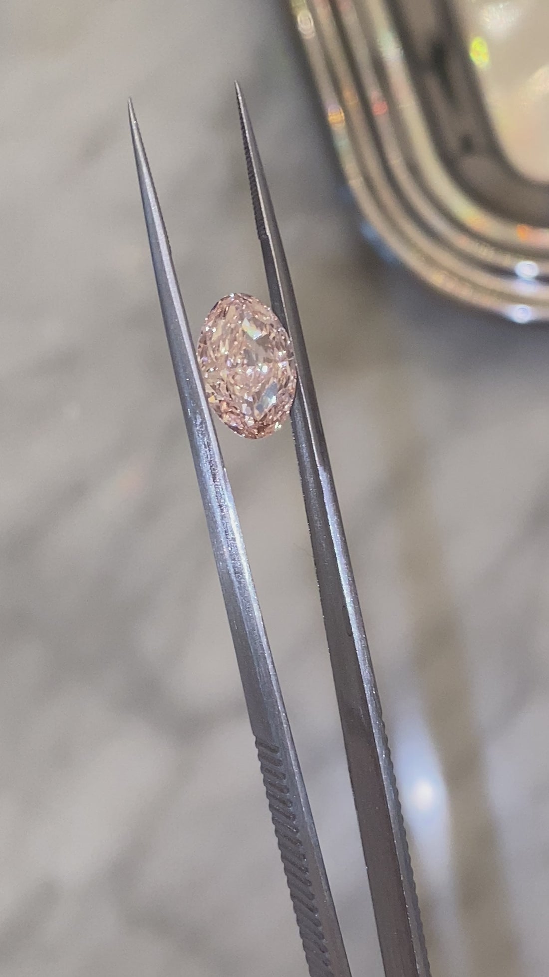 Pink Oval Lab Diamond 3.02ct VS1