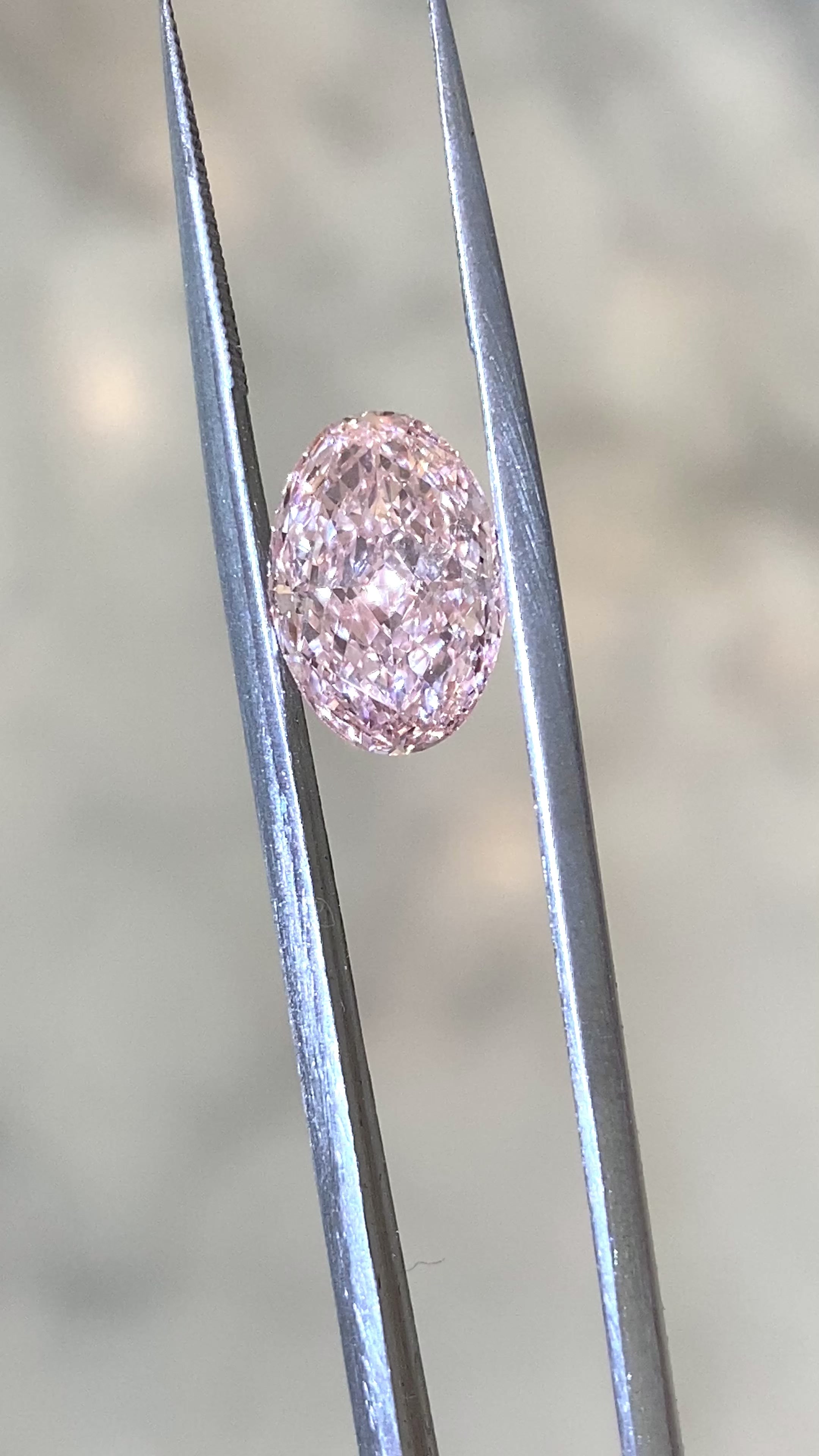 Pink Oval Lab Diamond 2.37 VS1