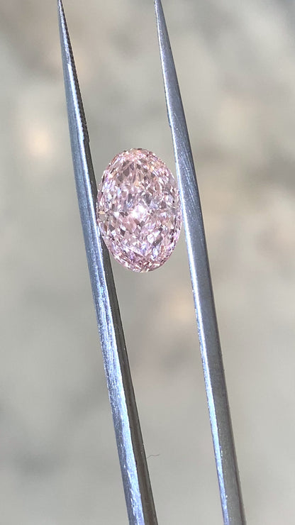 Pink Oval Lab Diamond 2.37 VS1