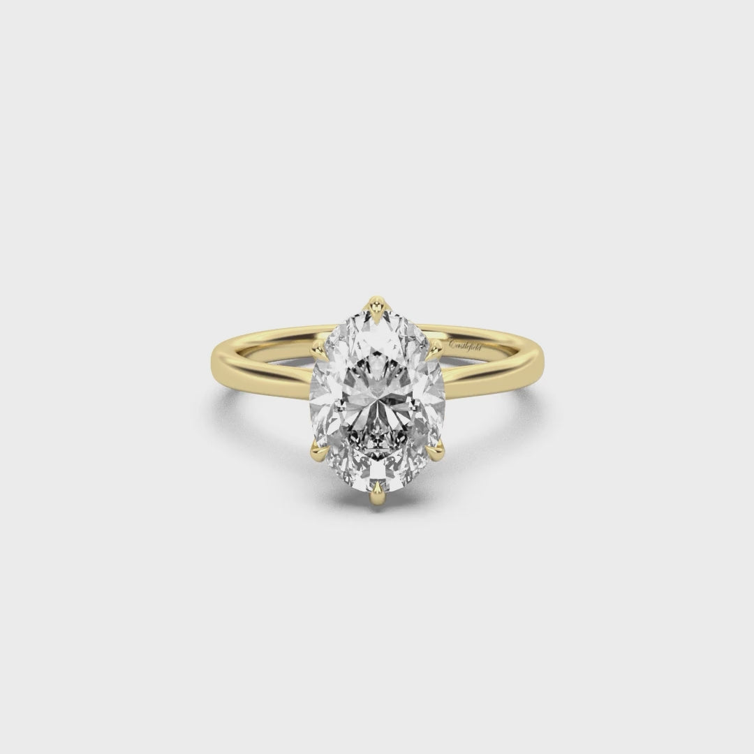Classic Petal Cathedral Diamond Ring Setting