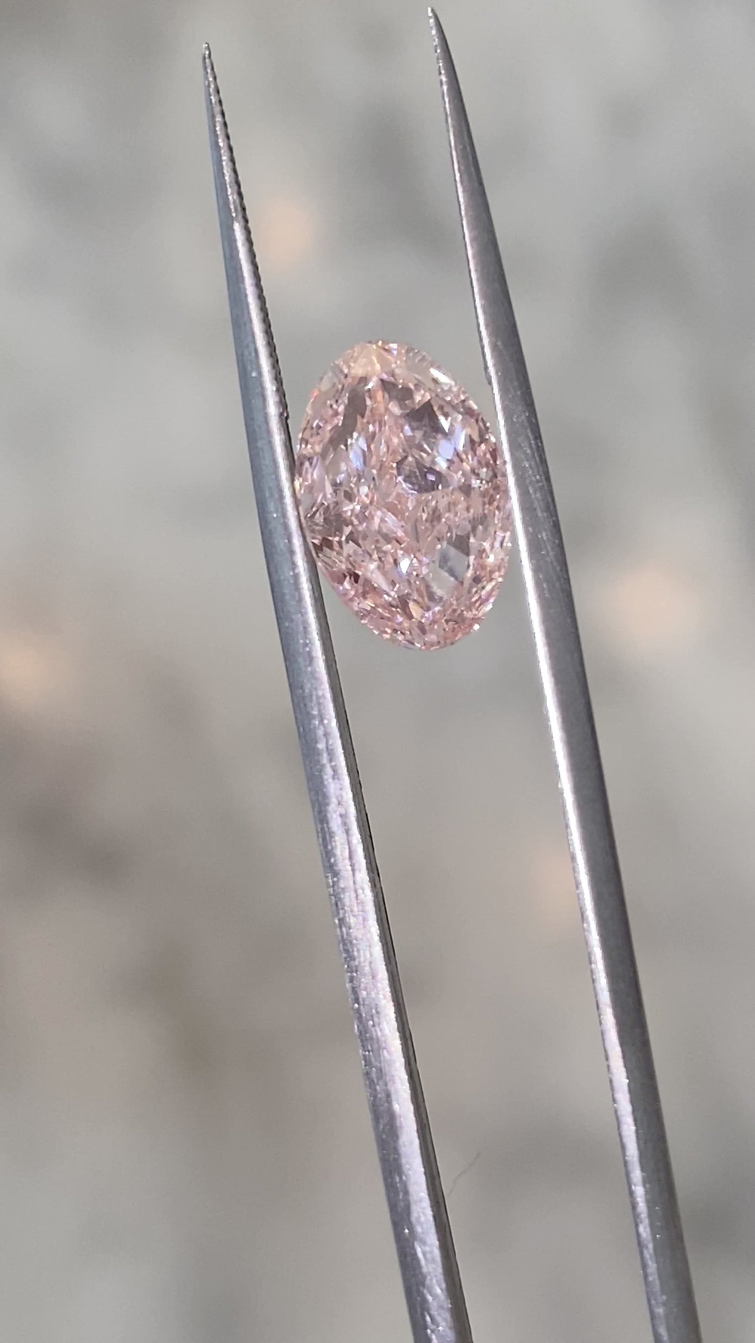 Pink Oval Lab Diamond 2.19 ct VS1