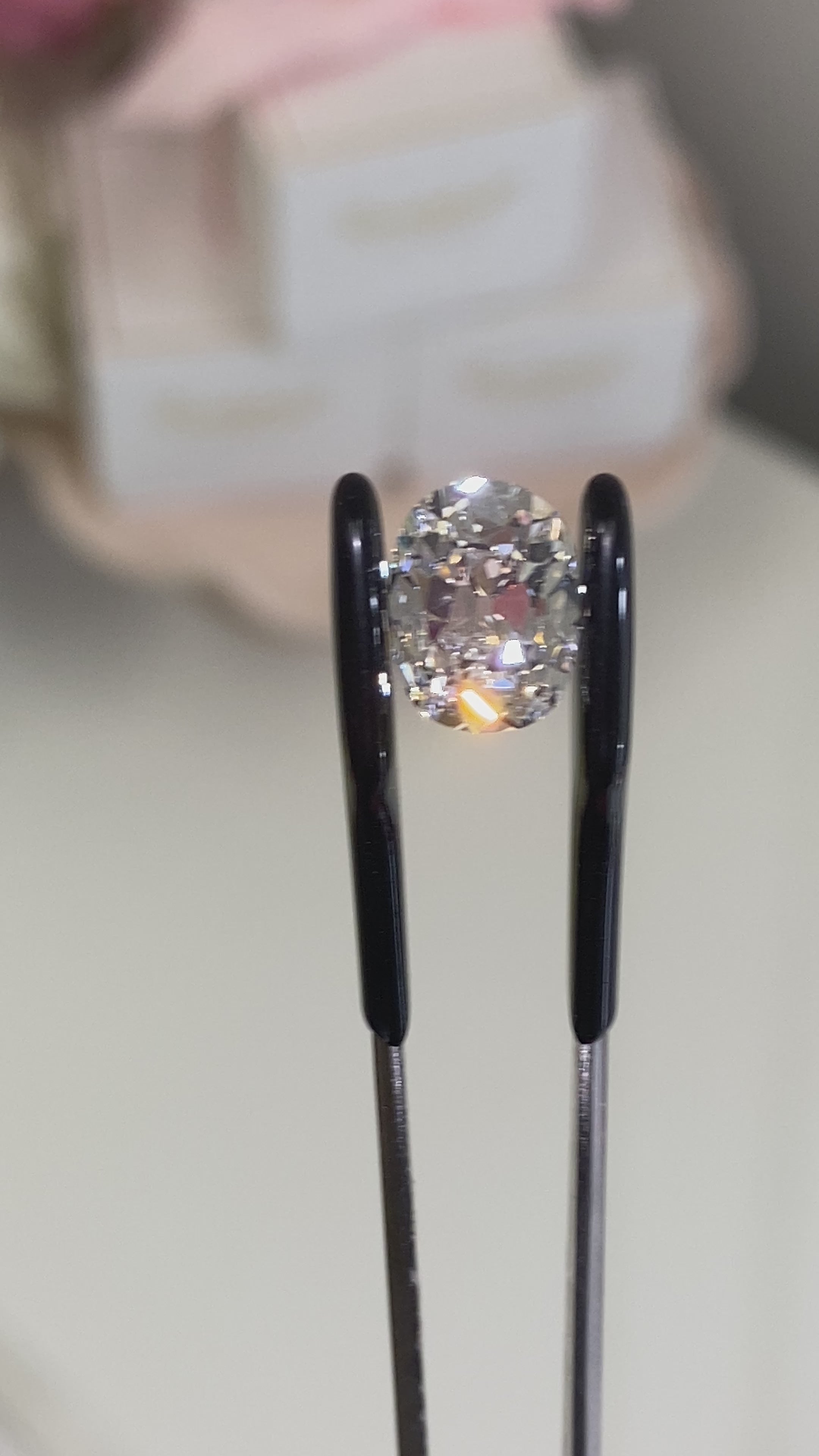 3.07 ct Old Mine Cushion Lab Diamond