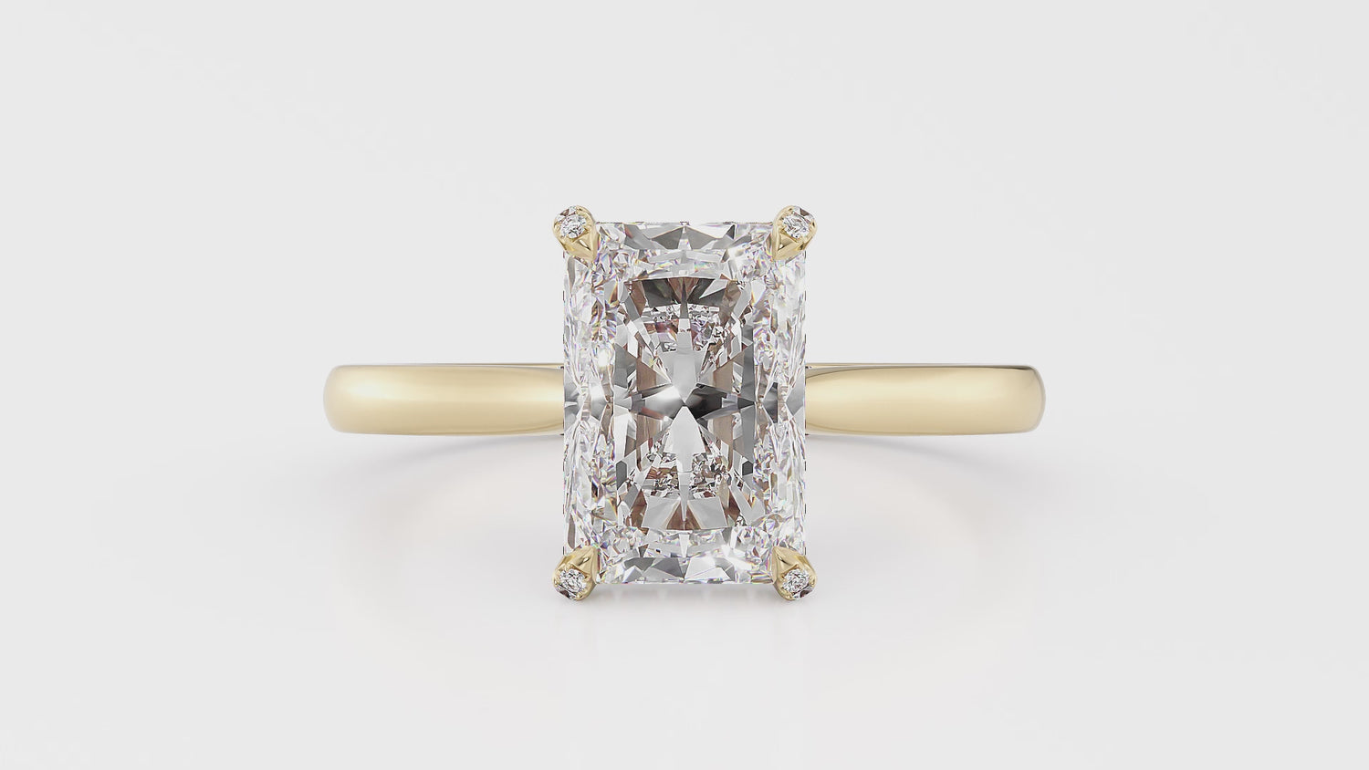 Cathedral Pavé Basket and Bridge Engagement Ring