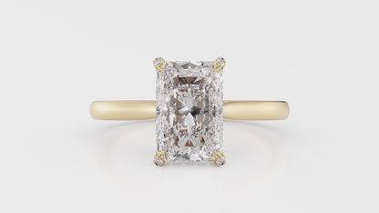 Cathedral Pavé Basket and Bridge Engagement Ring