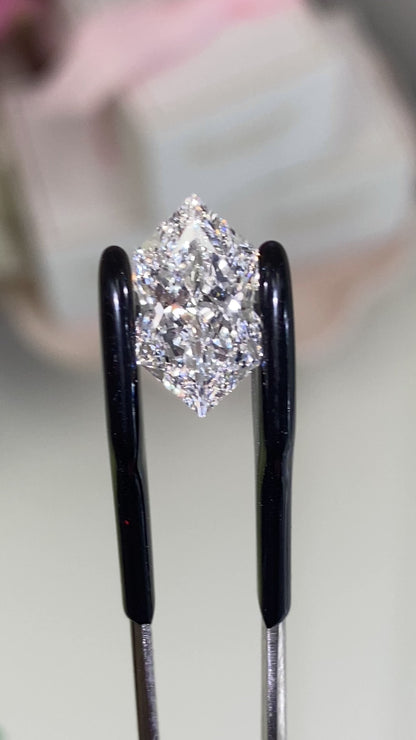3.02 ct Brilliant Dutch Marquise Lab Diamond