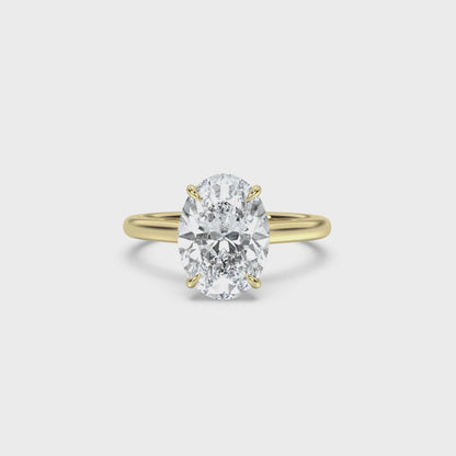 Signature Cathedral Hidden Heart with Pavé Bridge Engagement Ring