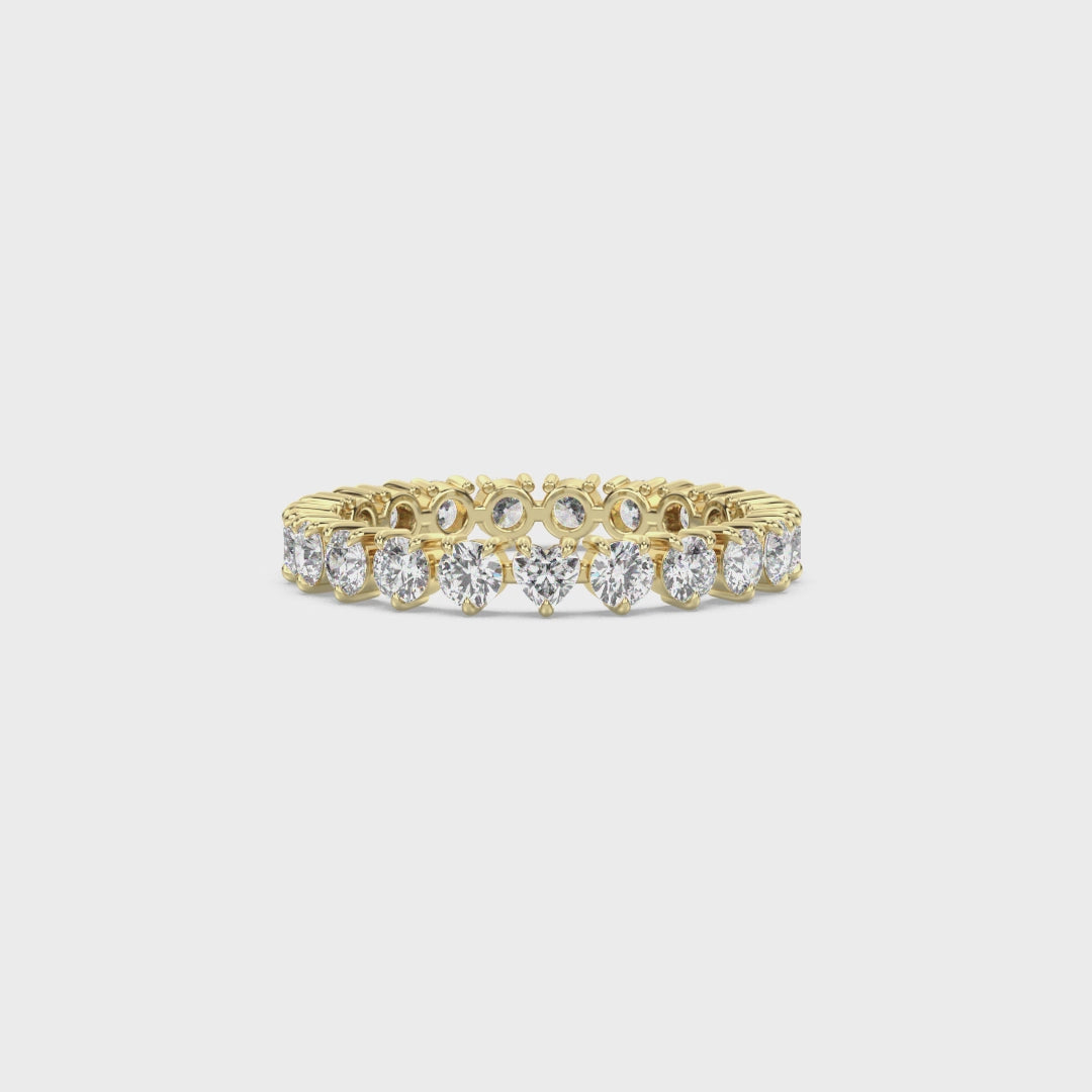 Exceptional Etoile Band – with One Heart Stone
