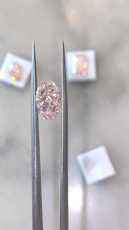 Pink Oval Lab Diamond 2.19 ct VS1