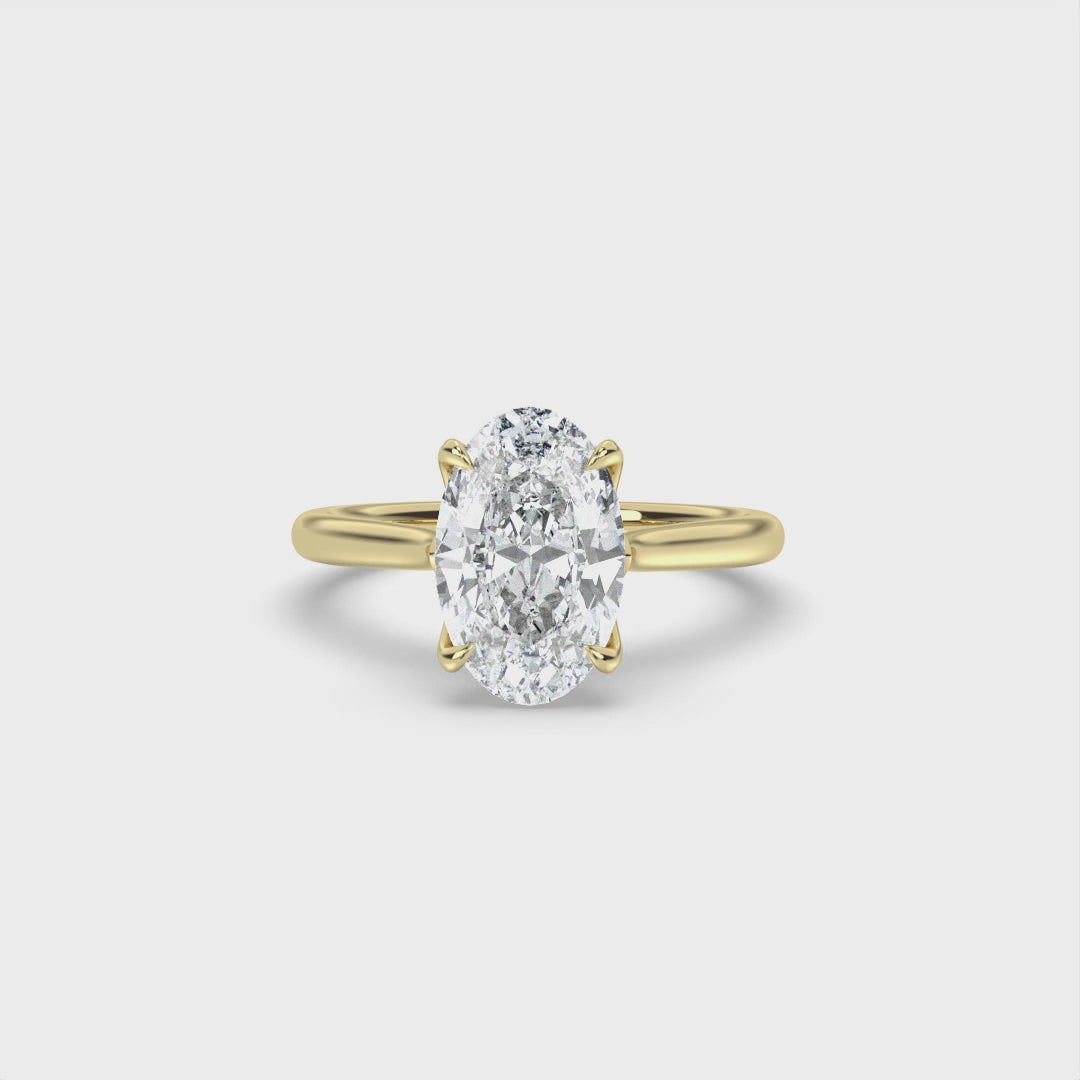 Signature Cathedral Petal and Pavé Bridge Diamond Ring