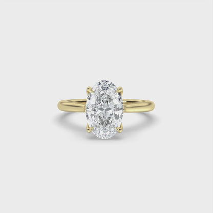Signature Cathedral Petal and Pavé Bridge Diamond Ring