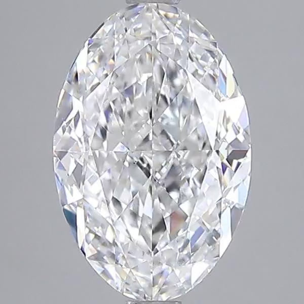 No Bowtie Oval Lab Diamond 3.02ct D VS1