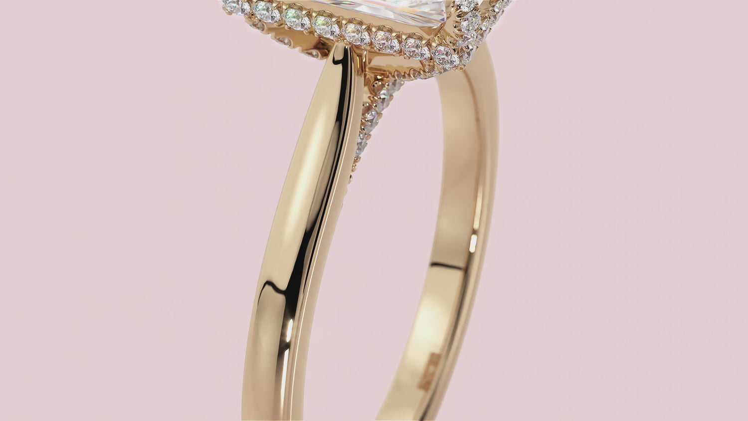 Cathedral Pavé Basket and Bridge Engagement Ring