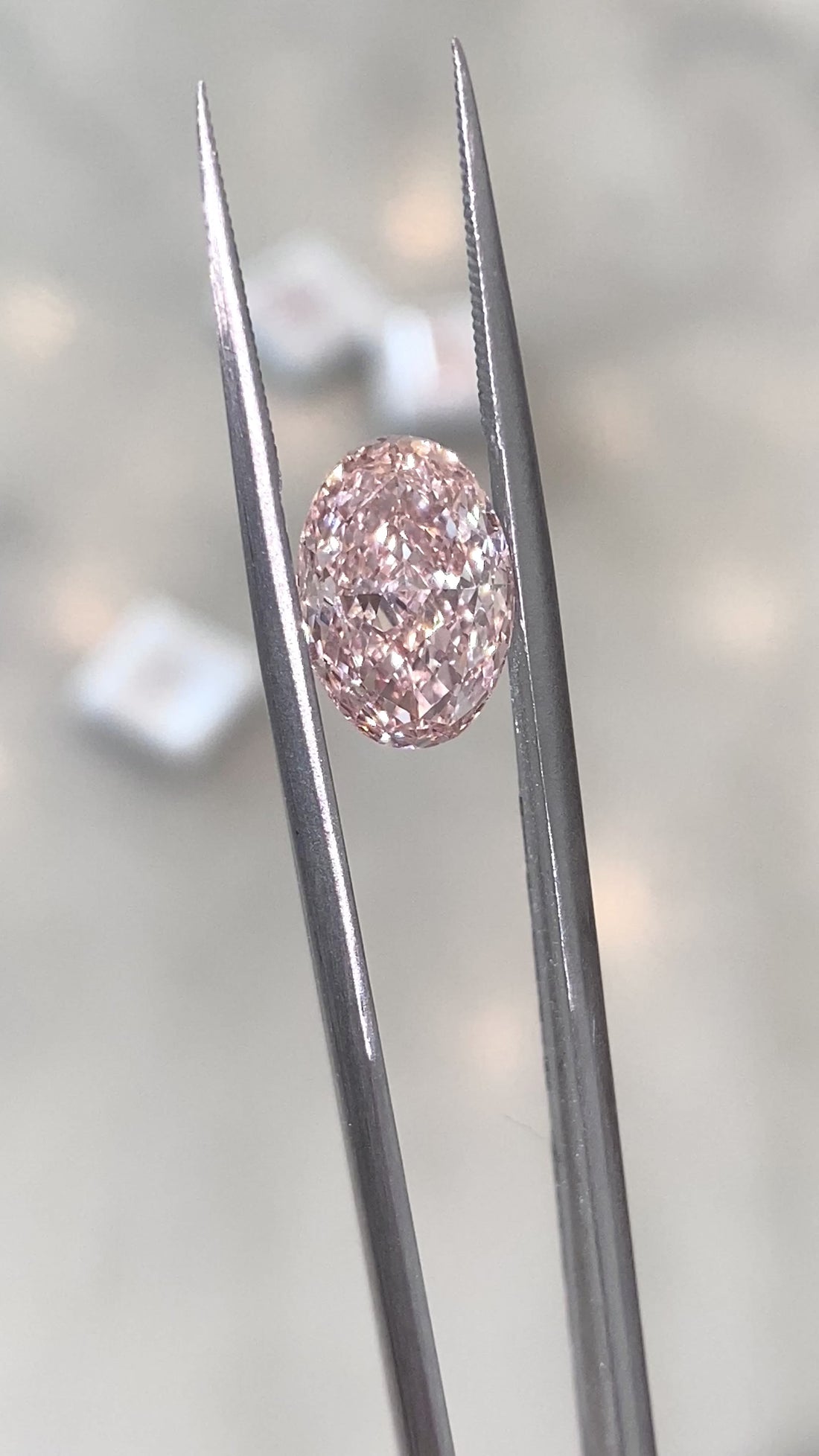 Pink Oval Lab Diamond 2.37 VS1