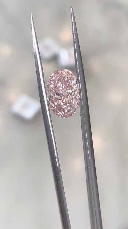 Pink Oval Lab Diamond 2.37 VS1