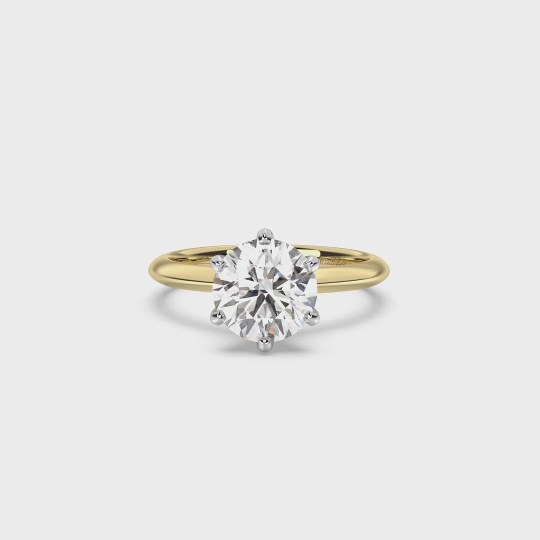 Knife-Edge Two-Tone Diamond Ring