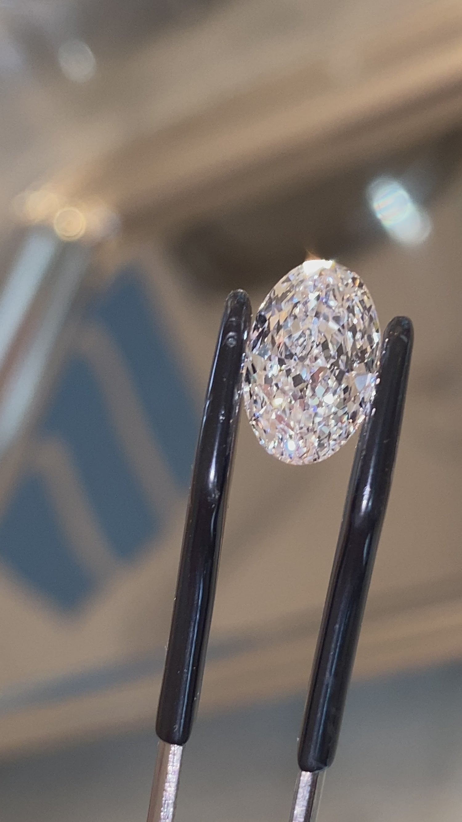 No Bowtie Oval Lab Diamond 3.01ct D VS1
