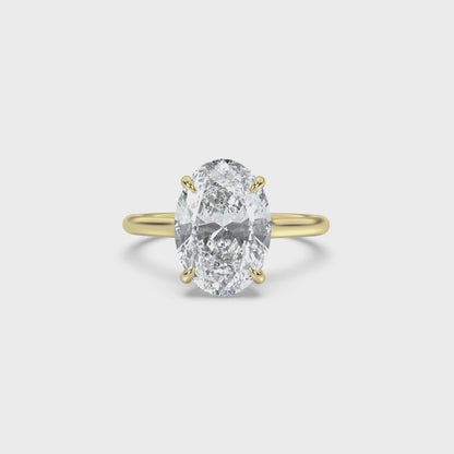 Cathedral Solitaire Diamond Ring